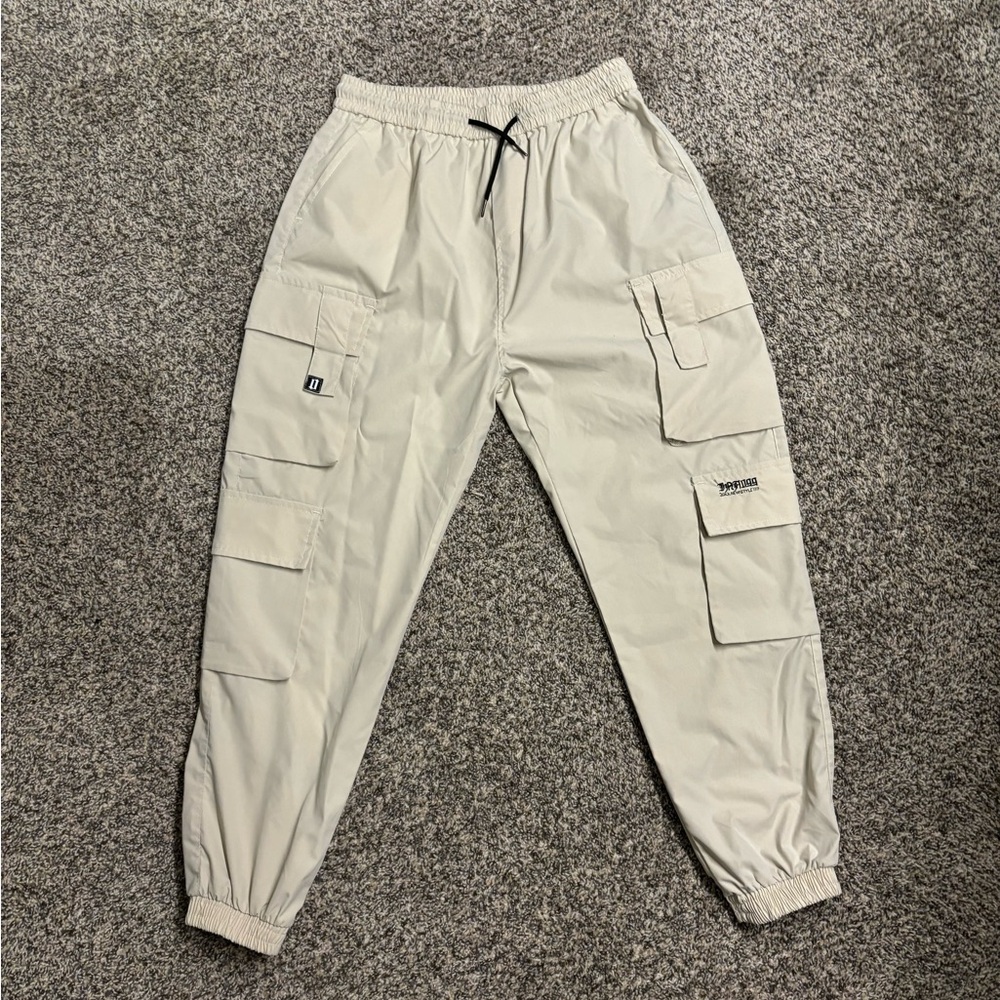Romwe Unisex Beige Cargo Pant Joggers